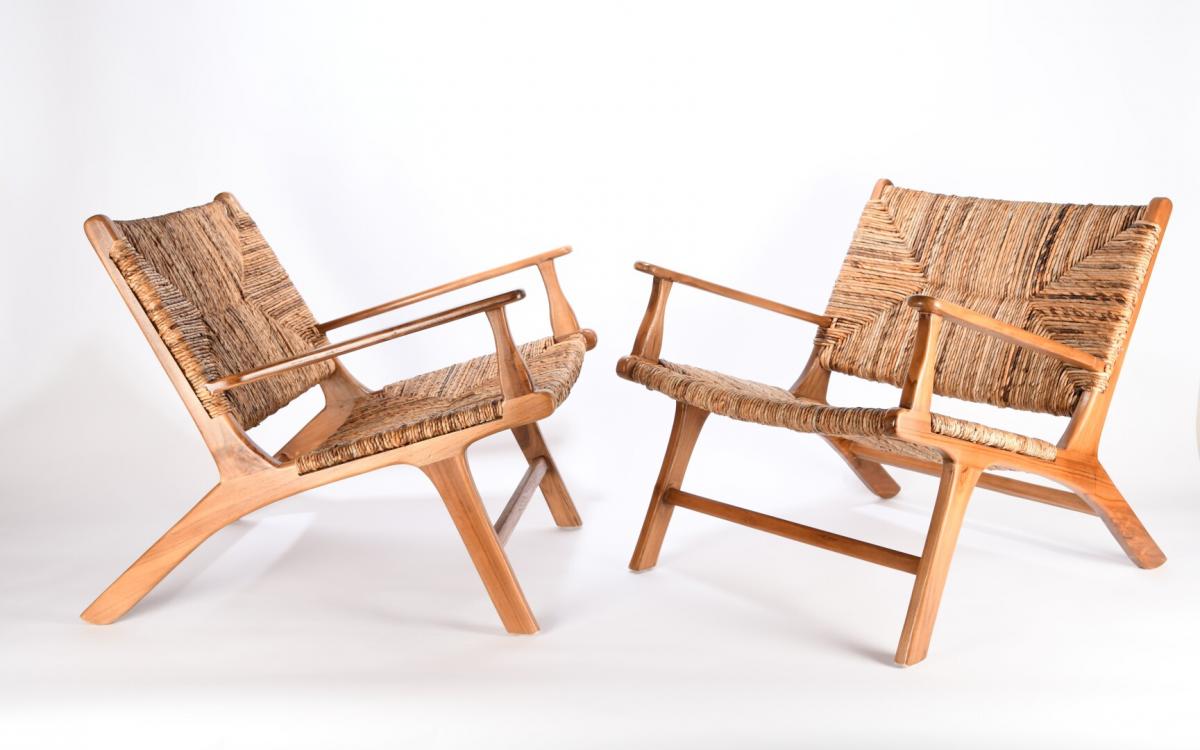 Olivier de Schrijver - Fauteuil et ottoman "Hollywood"