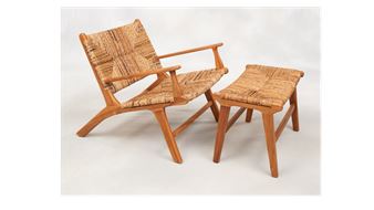 Olivier de Schrijver - Fauteuil et ottoman "Hollywood"